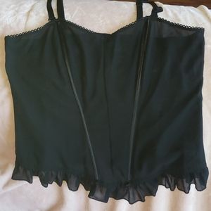 Sexy plus size sheer corset.